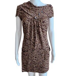 SPEECHLESS Dress Brown Color